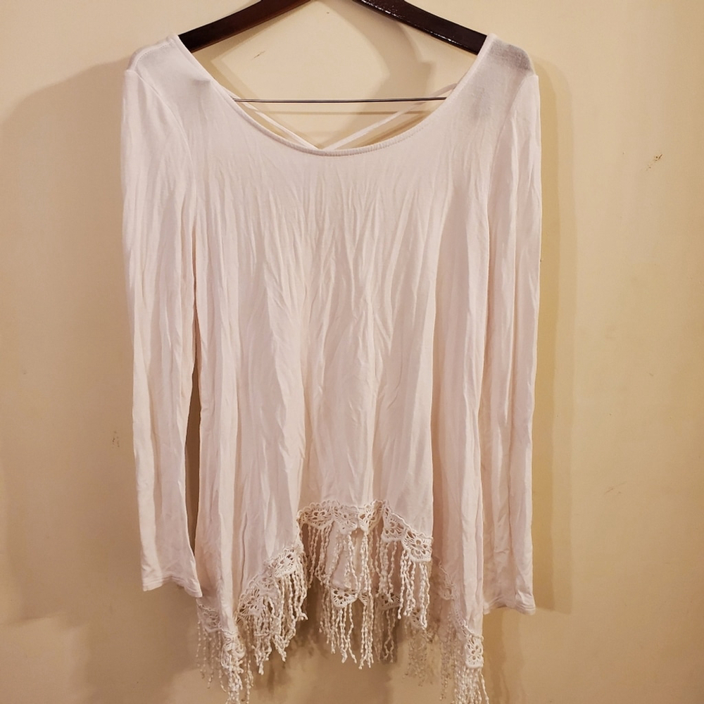 Flowy Boho White Tunic